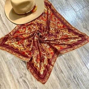 Enchanting Gypsy vibe boho satin scarf/wrap southwestern equestrian vibe